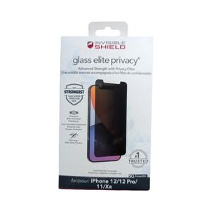 Aa9-N Zagg InvisibleShield Glass Elite Privacy+ Protector iPhone 12/11/XR/12 Pro